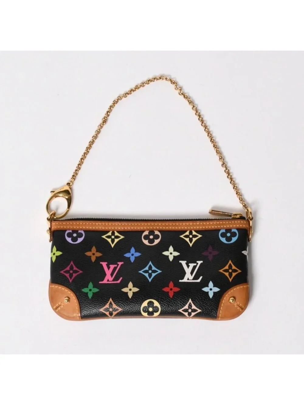 Louis Vuitton Pouch Pochette Mirror MM Monogram Multicolor Takashi Murakami